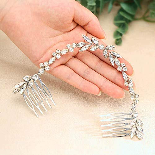 Silver Wedding Crystal Hair Comb | Bridal Rhinestone Headpiece
