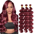 #99J Burgundy Body Wave Hair Bundles 28" - Brazilian Virgin Hair