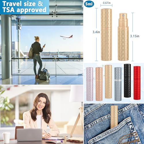 5ml Refillable Travel Perfume Atomizer Bottle - 2-Pack Leakproof