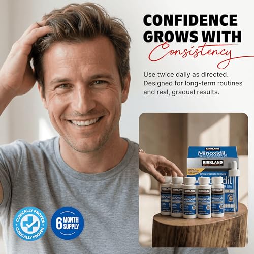Kirkland Minoxidil 5% Hair Regrowth Treatment for Men, 6-Month Supply