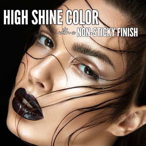 Mynena Lipgloss Black | Non-Sticky Hydrating Formula Lip Gloss for Women | Hydrating Gloss & Lipstick Topper | Blake