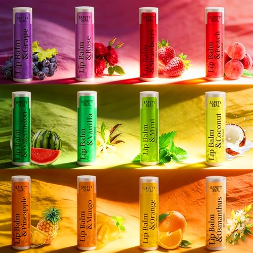 320 Pcs Lip Balm Bulk- Natural Moisturising Organic Set for Cracked Lips, 12-Flavored Professional Pack Bulk Gifts Valentine Party Favors (4.2g/0.15oz)