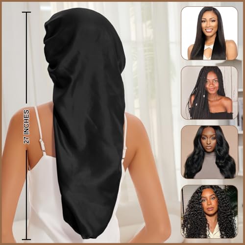 Silk Bonnet for Braids & Curly Hair - Extra Large