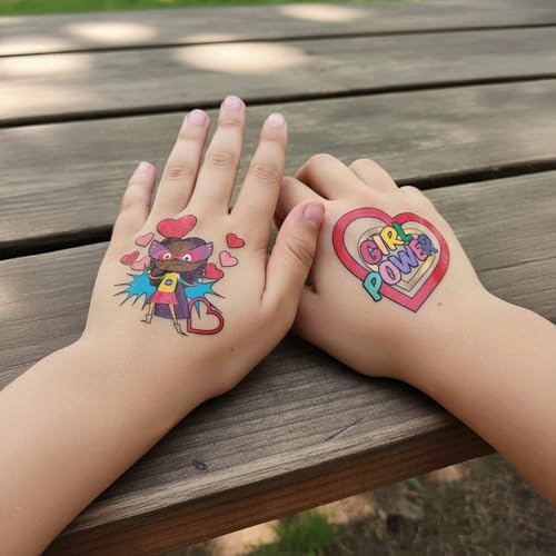 PapaKit 36 Superhero Temporary Tattoo Set - 18 Wrapped Sheets