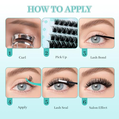 GEMERRY Lash Clusters D Curl Wispy - DIY Eyelash Extensions Kit