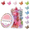 Glitter Butterfly Mini Hair Claw Clips - 50 Pack