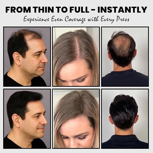 Adglamful Hair Fibers Spray for Thinning Hair - Black, 1.05 oz / 30g, Long-Lasting & Undetectable