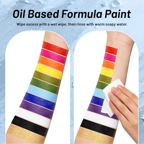 Light Blue Oil-Based Face Paint Stick | Vegan Sports Makeup