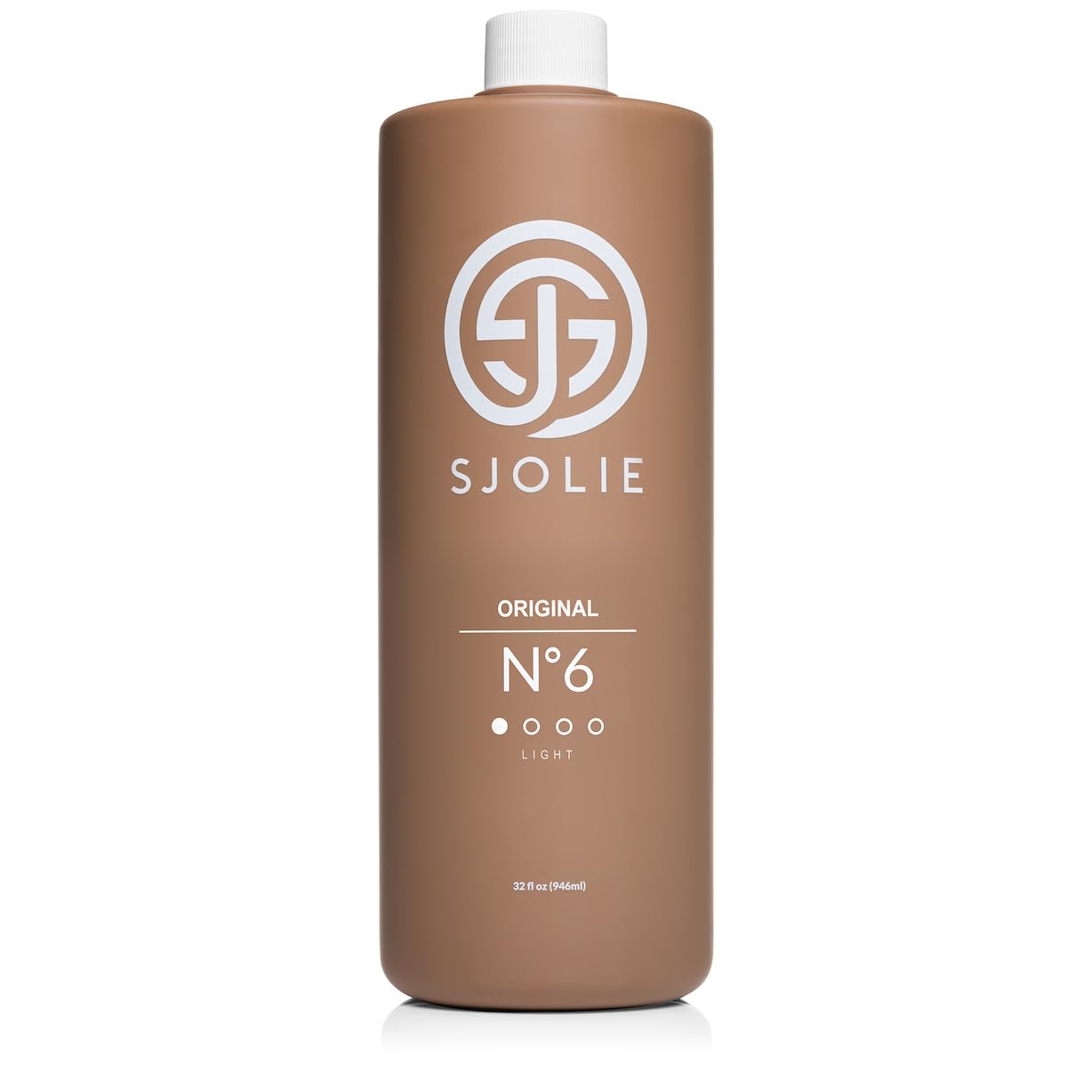 SJOLIE Spray Tan Solution - No. 6 - Light Hydrating Tanning Solution | Sunless Tanner for an All Natural, Sun-Kissed Glow (32oz)