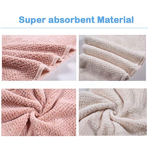Microfiber Hair Towel Wrap 2-Pack Quick Dry Anti-Frizz