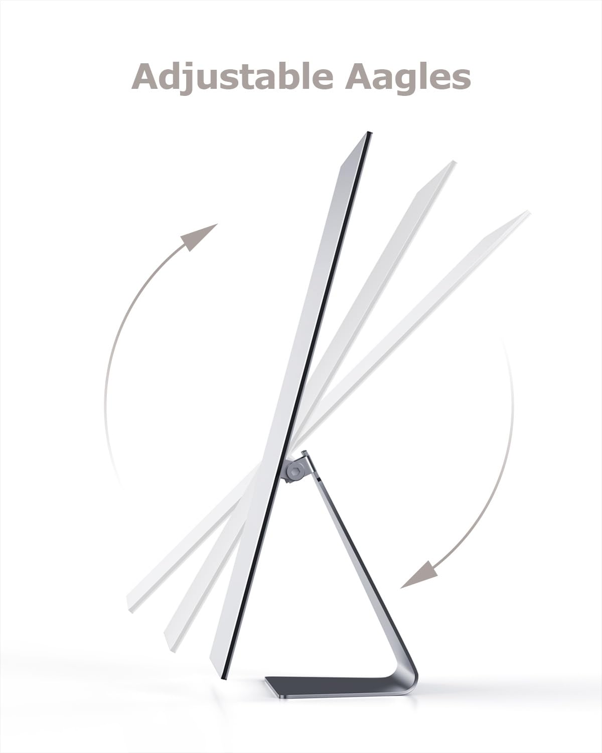 NEZZOE Rectangular Makeup Mirror, 12 Inch Metal Desk Mirror, Table Mirror with Stand, Vanity Mirror for Counter, Bedroom, Bathroom, Dorm