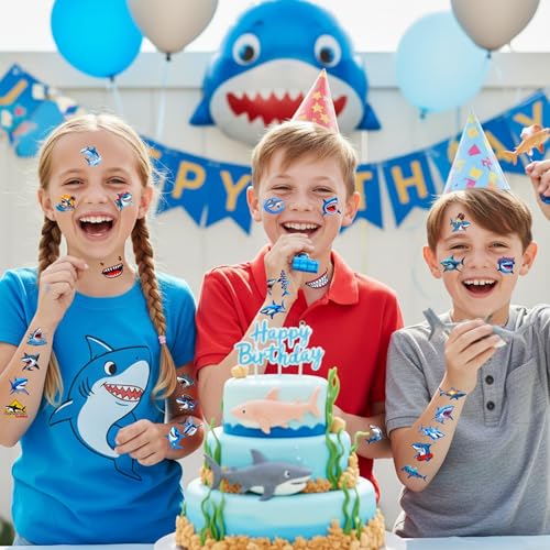 Shark Temporary Tattoos 60 Pack | Birthday Party Favors