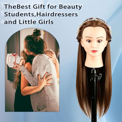 80% Human Hair Mannequin Head for Styling & Braiding Practice