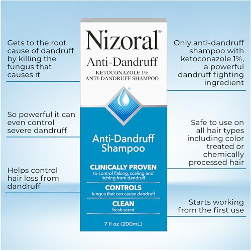 Nizoral Anti-Dandruff Shampoo with 1% Ketoconazole, Fresh Scent, 21 Fl Oz (Pack of 3)