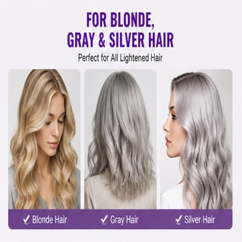 Purple Hair Mask for Blonde & Gray Hair - Reduces Brassiness