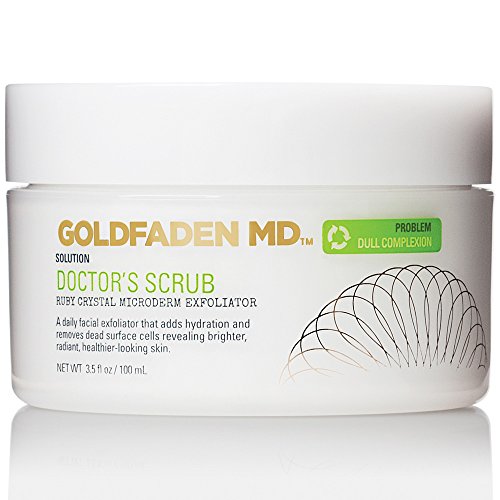 Goldfaden MD Doctors Scrub ? Ruby Crystal Microderm Exfoliator ? Daily Face Polish with Hyaluronic Acid & Seaweed Extract ? Brightens, Smooths Texture & Reduces Appearance of Pores ? 3.5 fl oz