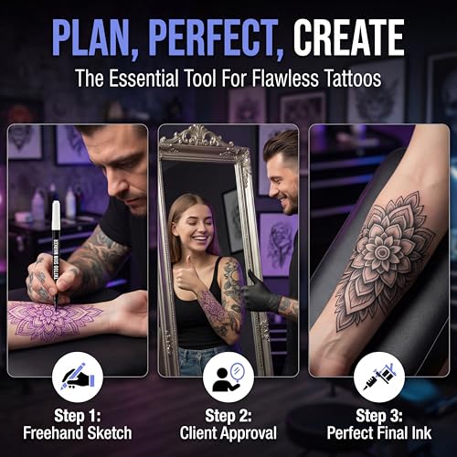 Tattoo Skin Markers Bold Tip Purple 5-Pack