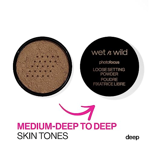 wet n wild Photo Focus Loose Baking Setting Powder, Highlighter Makeup, Suitable for All Skin Tones, Banana