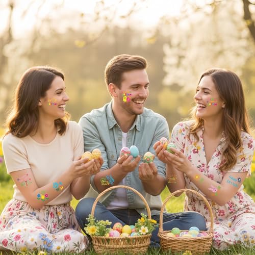 YVAINE 80pc Christian Easter Temporary Tattoos, Waterproof