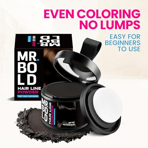 Mr Bold Hairline Powder - Medium Blonde 0.14oz Hair Root Touch Up for Gray & Thin Hair