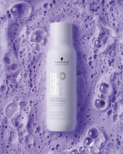 BlondMe Bond Repair Purple Shampoo for Blonde Hair 10.1 Fl Oz - Neutralizes Brass & Strengthens