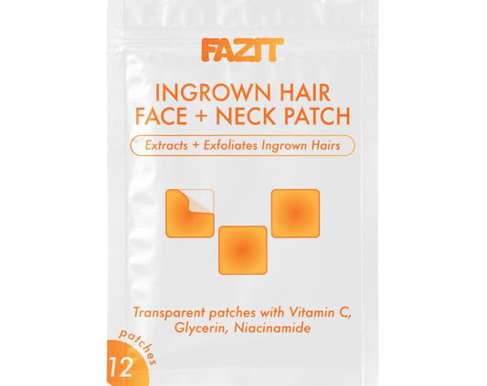 FAZIT Ingrown Hair Beard Patch - Ingrown Hair Treatment For Beard Area - Ingrown Hair Pads - Hair Remover For Facial Area - Hair Removal For Men - Hair Removal For Men