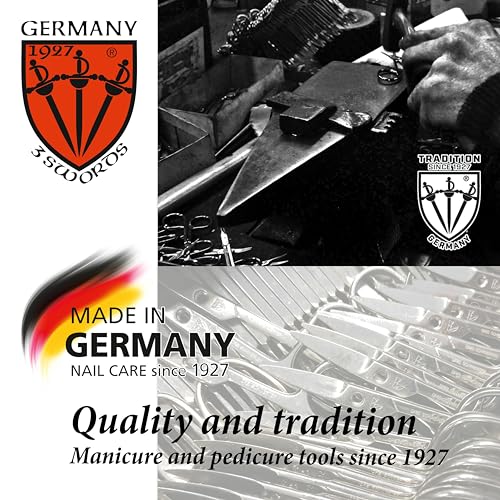 3 Swords Germany Stainless Steel Curved Cuticle Scissors with Case