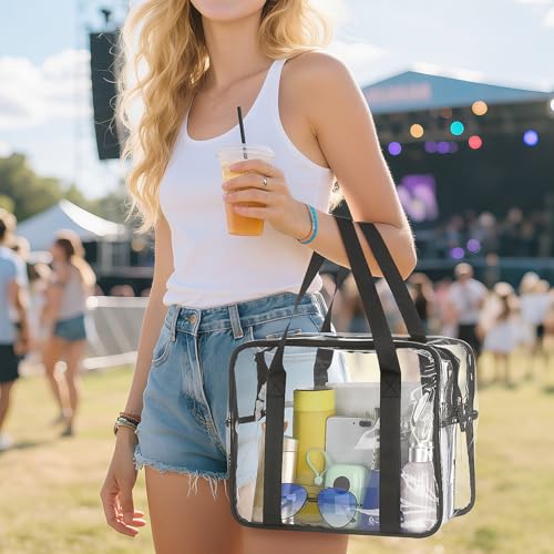 HAOGUAGUA Extra Large Clear Cosmetic Makeup Bag - Waterproof Tote