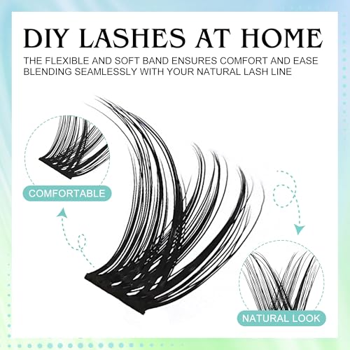 Hermosa Vegan Mink Eyelash Clusters D Curl 8mm-16mm