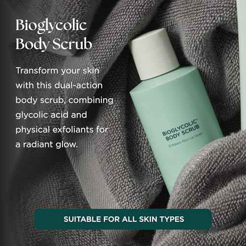 Bioglycolic Body Scrub - Glycolic Acid Exfoliator to Exfoliate, Resurface, Polish, and Smooth Skin on Arms, Legs, and Back - Cruelty Free - Made in the USA - 6 fl oz