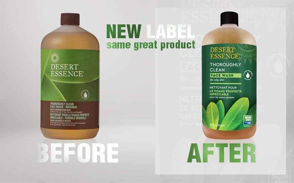 Desert Essence Face Wash Thrghly Clean Refill