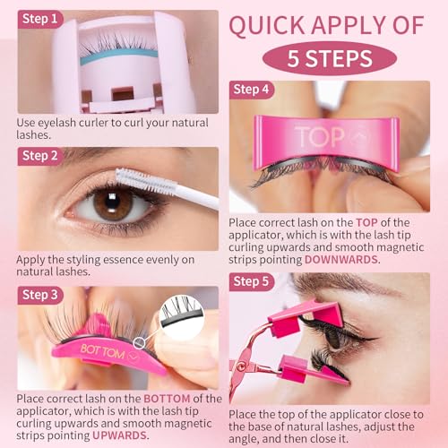 Dual Magnetic Eyelashes Kit - No Glue, 4D Natural Look, Reusable