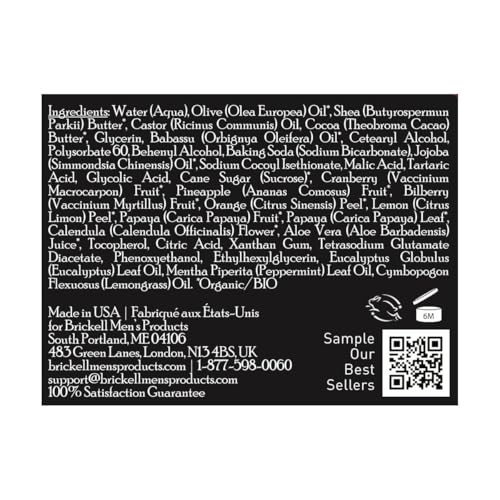 Brickell Men's Smooth Brushless Shave Butter for Men, Natural and Organic Smooth Shaving Butter to Fight Nicks, Cuts and Razor Burn, 5 Ounce, Scented
