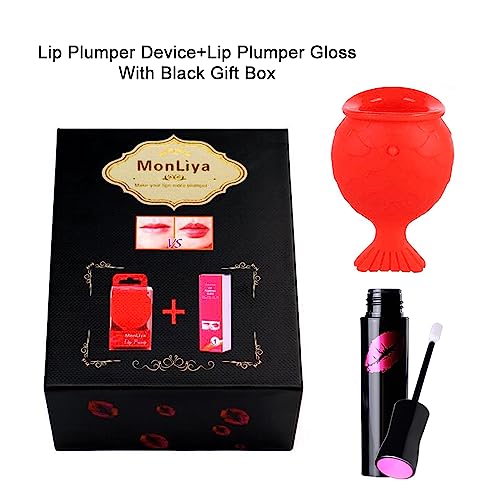 Fish Shape Lip Plumper Device with Plumping Gloss Set
