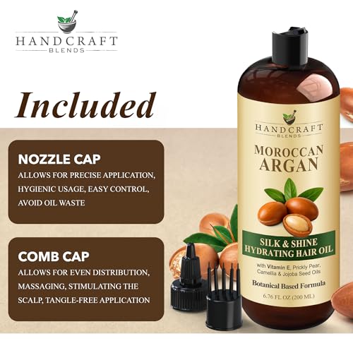 Moroccan Argan Oil for Hair - 6.76 oz Nourishing Hair Serum