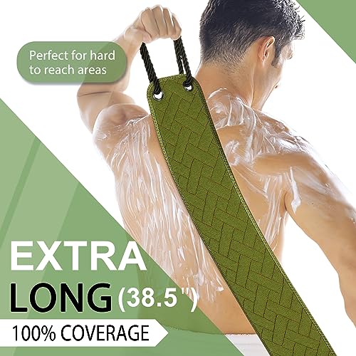 Eaxun 38.5" Exfoliating Back Scrubber with Dual Handles