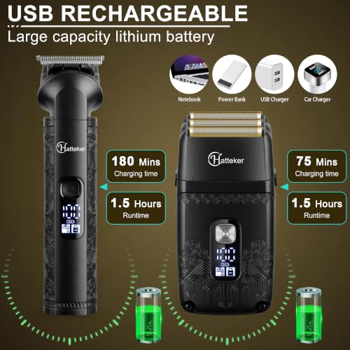 Hatteker Professional Hair Clipper & Foil Shaver Kit
