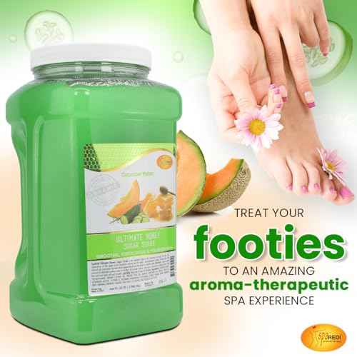 SPA REDI - Sugar Body Scrub, Honey, Cucumber Melon, 128 Oz, Exfoliating, Moisturizing, Hydrating and Nourishing, Glow, Polish, Smooth and Fresh Skin - Body Exfoliator