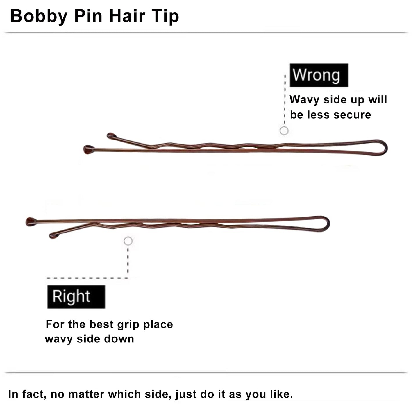 2.75" Large Bobby Pins Brown 240PCS Extra Long Bobby Pins for Thick Hair Waved Hair Pin for Styling with Box