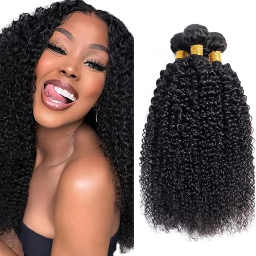 Deep Curly Wave Human Hair Bundles - 16, 18, 20 Inch, 300g