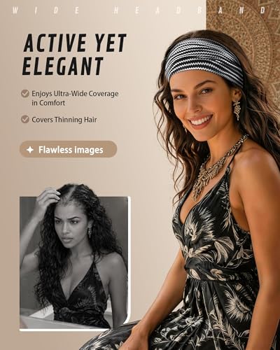 Wide Headbands for Women, 8 Pack Non-Slip Moisture-Wicking