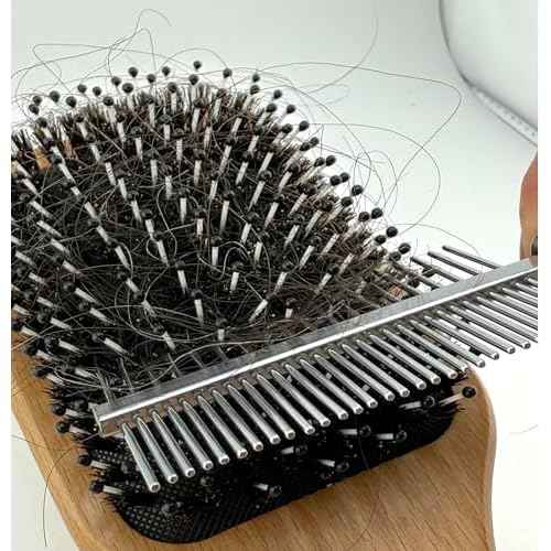 XCEL Premium Dual-Sided Brush Cleaning Tool ? Eco-Friendly Bamboo Handle ? Easily Removes Hair & Product Buildup from Boar Bristle, Paddle, Detangling & Styling Brushes