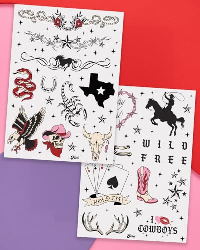 xo, Fetti Western Temporary Tattoos - 38 Designs
