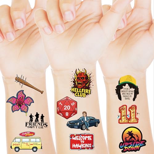 Stranger Things Temporary Tattoos for Kids, 56 Pcs