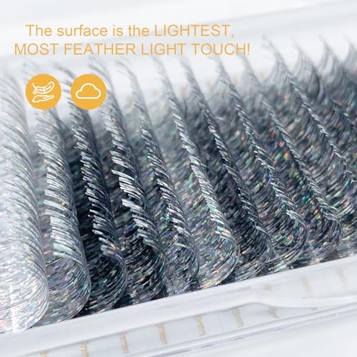 CC Curl Lash Extensions 9-18mm Mixed Holographic Tinsel