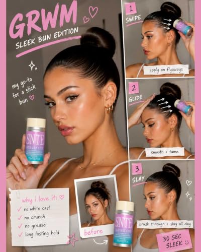 Hair Wax Stick & Brush Set for Sleek Styles - 12H Hold