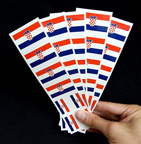 Croatia Flag Temporary Tattoos - 40 Pack