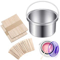 Wax Warmer Inner Pot for Hair Removal with 500 ml Capacity, 14 oz Hair Remover Machine, and 200 Wax Applicator Sticks