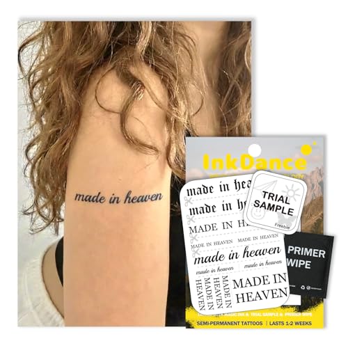 InkDance Semi-Permanent Tattoo - Made in Heaven, Waterproof, 1-2 Weeks