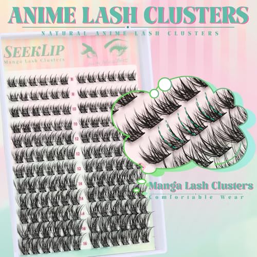 Manga Eyelash Extensions - Natural Fluffy Cluster Lashes 144PCS